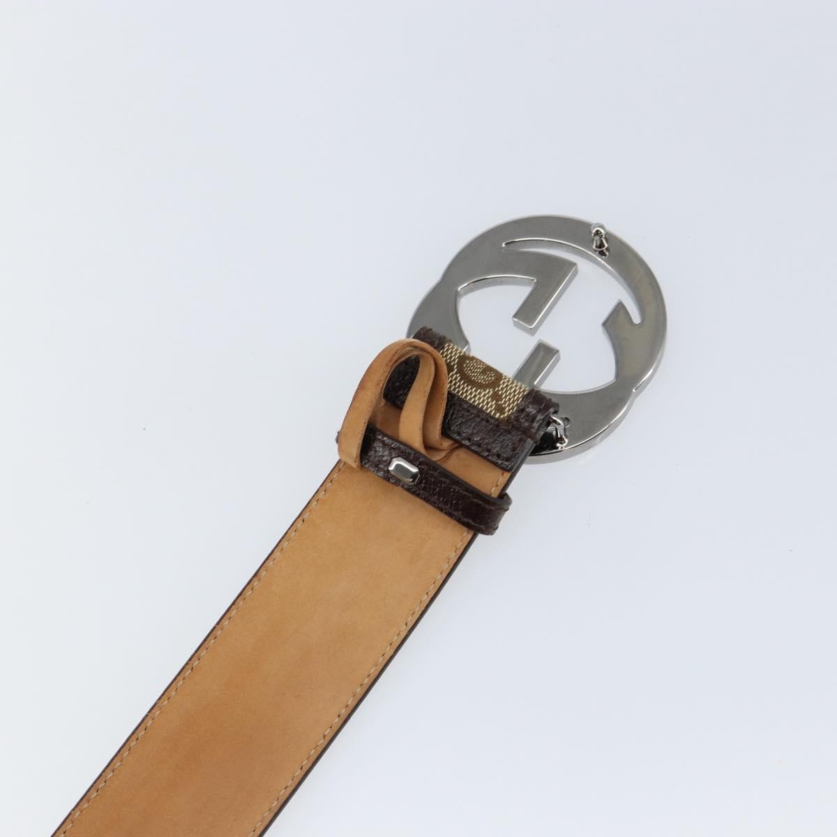 Gucci Interlocking G Belt Gg Canvas Beige Canvas Belts Accessory (Pre-Owned)