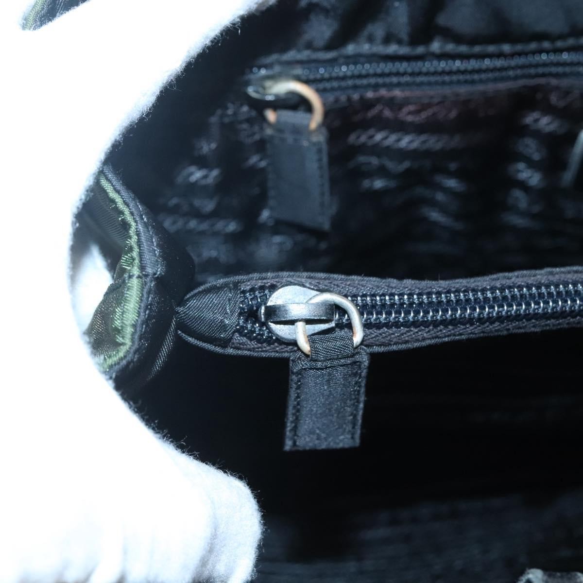 Prada Vintage Tessuto Khaki Nylon Shoulder Bag Bag (Pre-Owned)