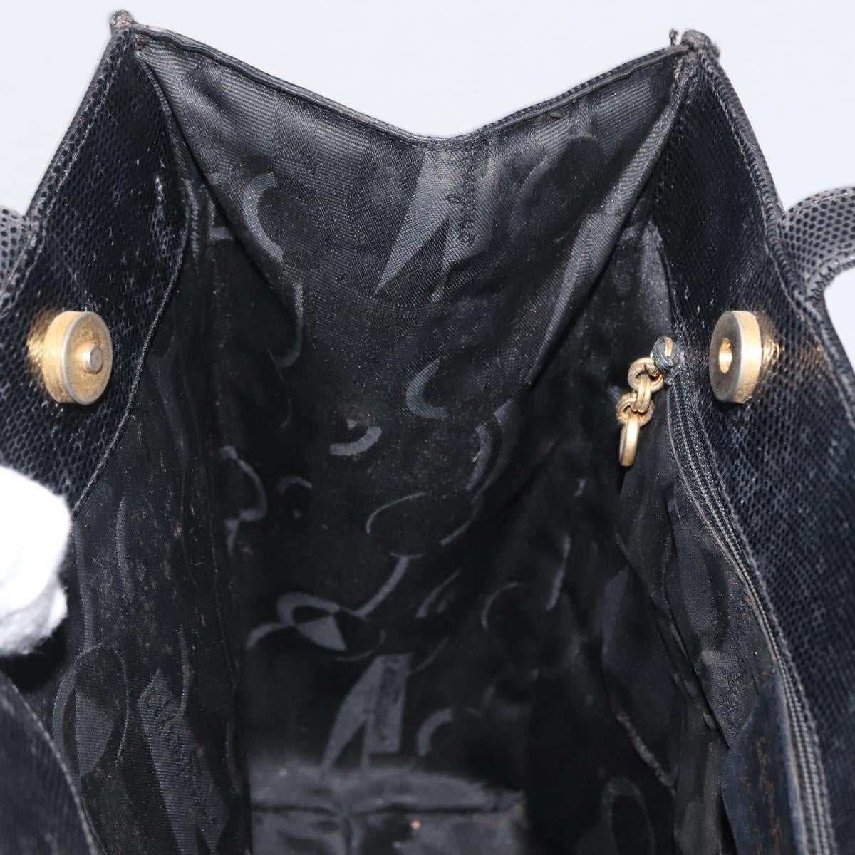 Salvatore Ferragamo Vara Tote Leather Black Leather Tote Bag Bag (Pre-Owned)