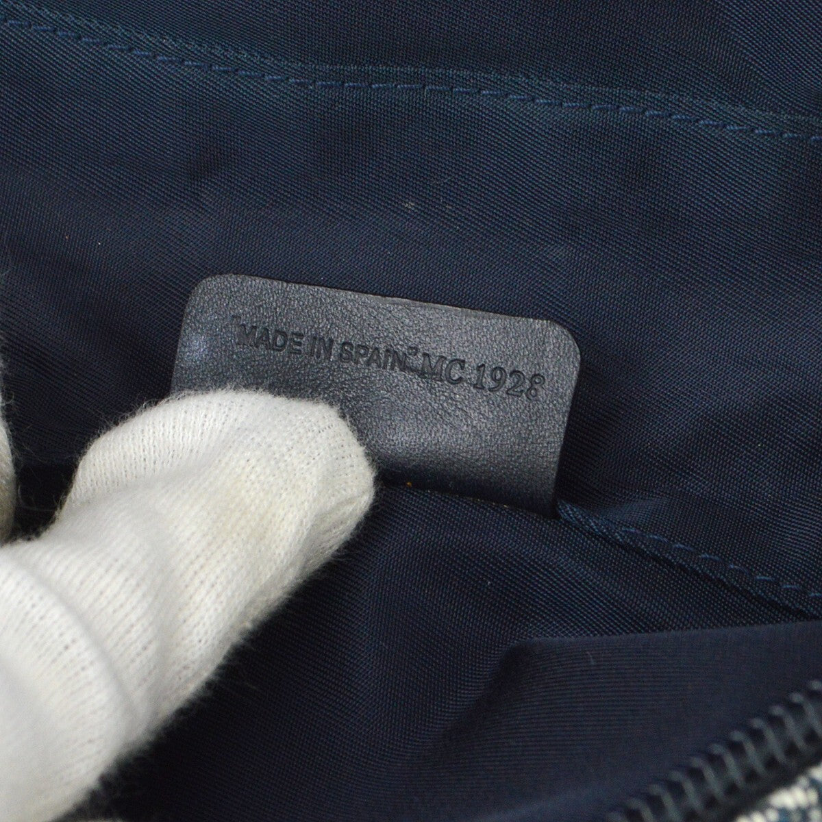Christian Dior Saddle Zip Diorissimo Canvas Navy Canvas Clutche & Pouche Bag (Pre-Owned)