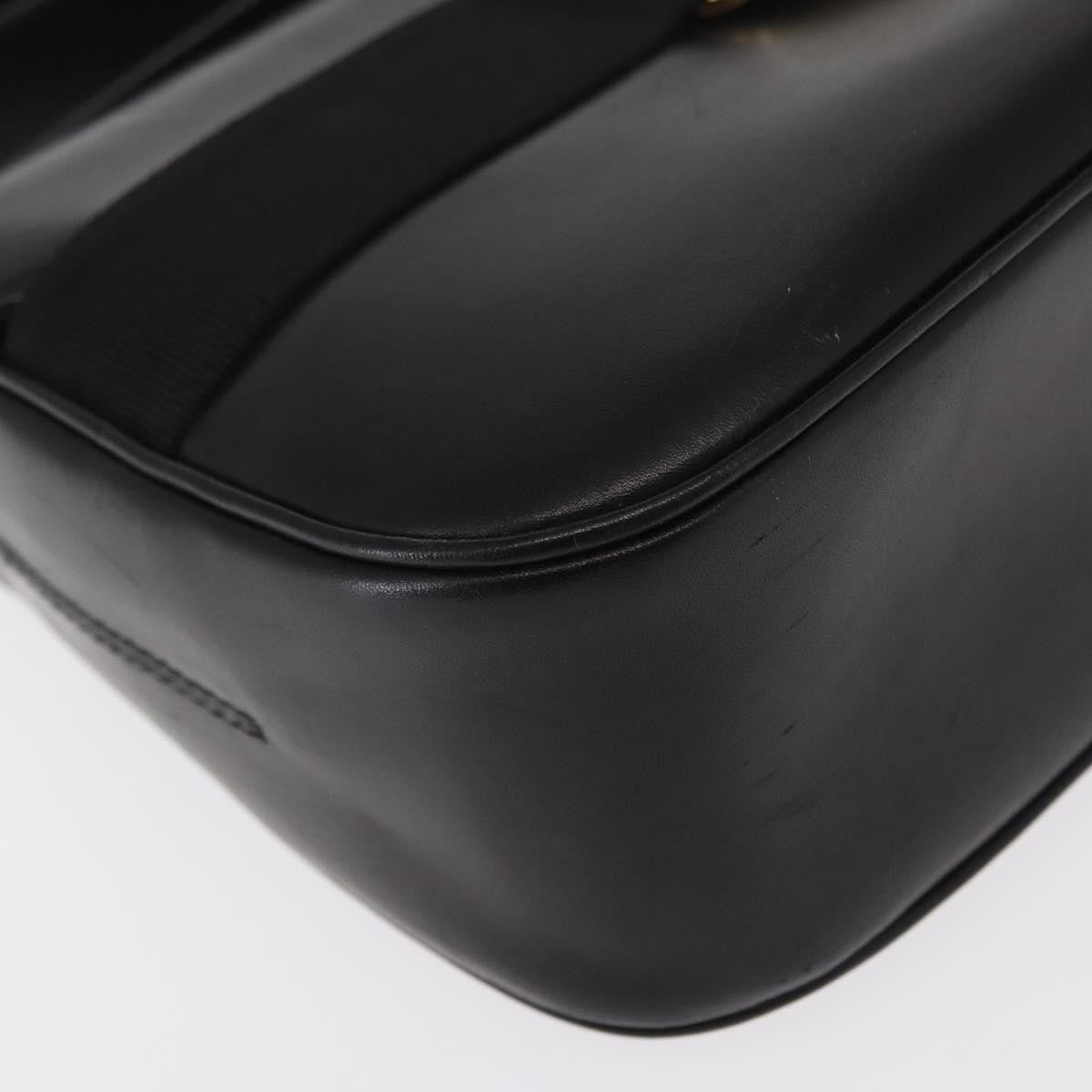 Salvatore Ferragamo Vala Leather Black Leather Shoulder Bag Bag (Pre-Owned)