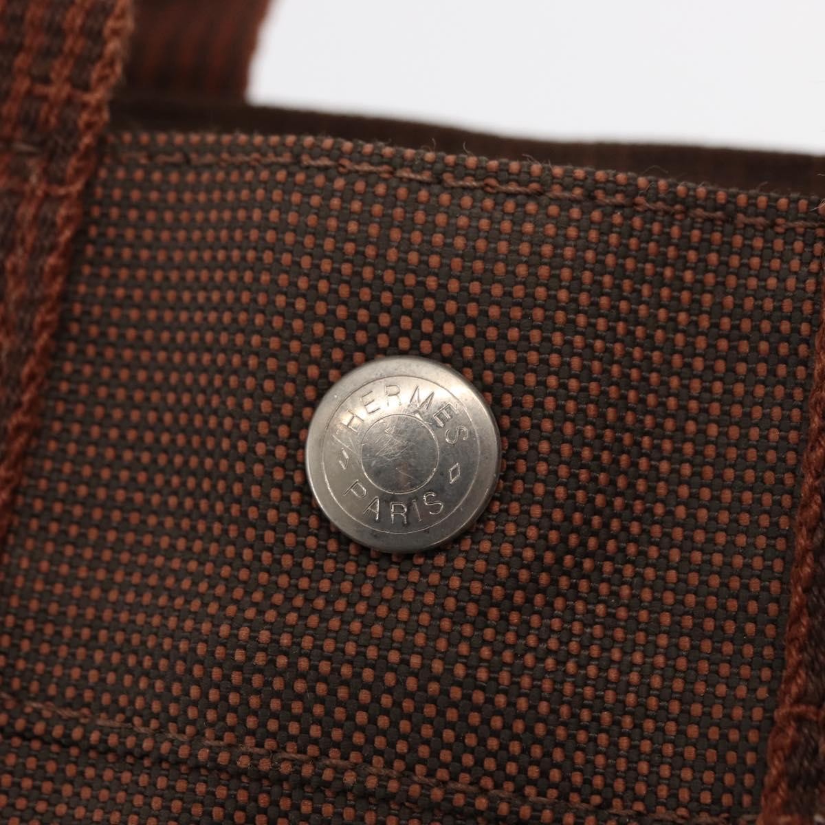 Hermes Fourre-Tout Herline Canvas Brown Canvas Tote Bag Bag (Pre-Owned)