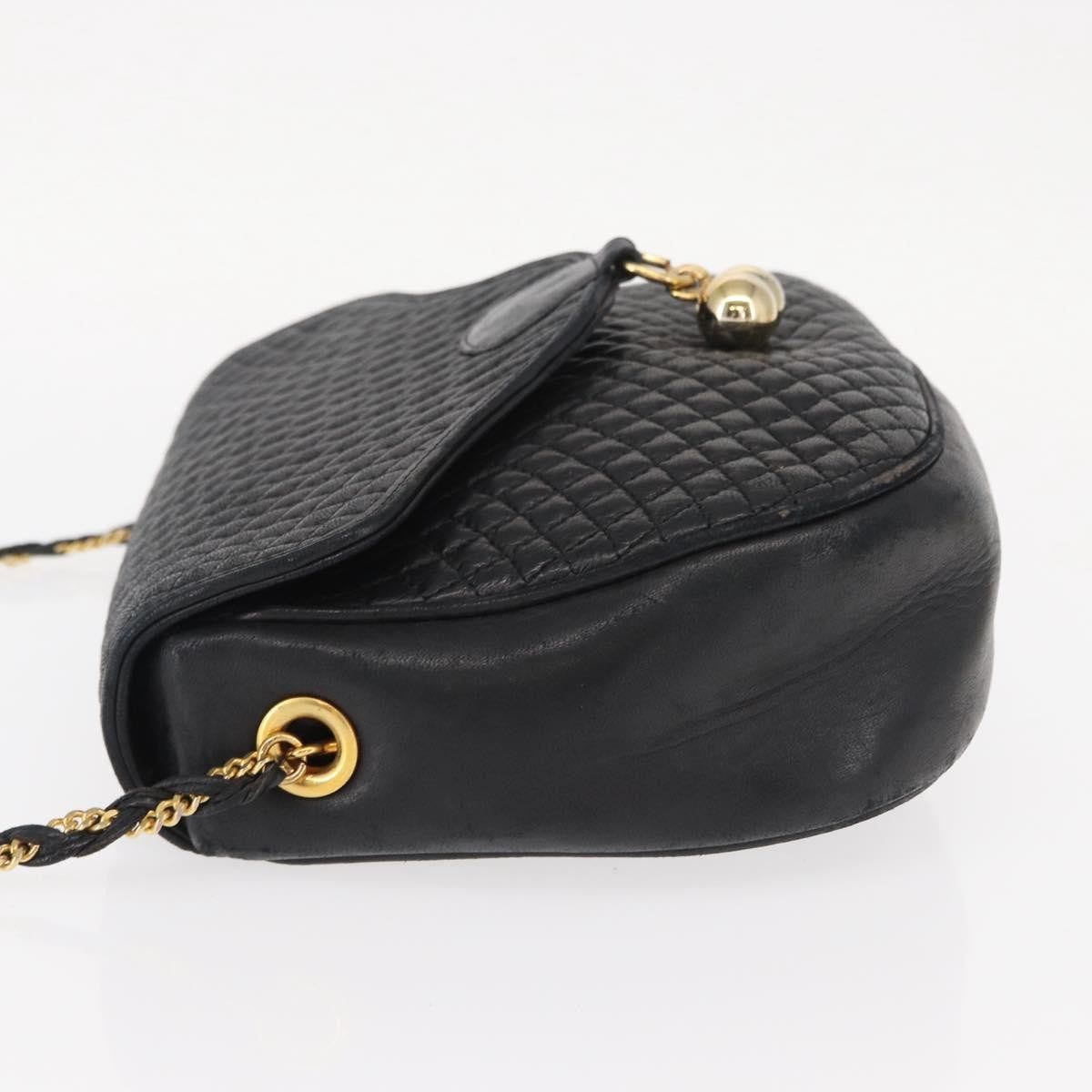 Bally Vintage Leather Black Leather Shoulder Bag Bag (Pre-Owned)