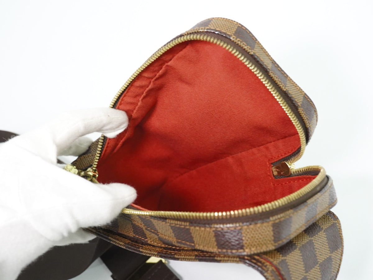 Louis Vuitton Geronimos Damier Brown Canvas Clutche & Pouche Bag (Pre-Owned)