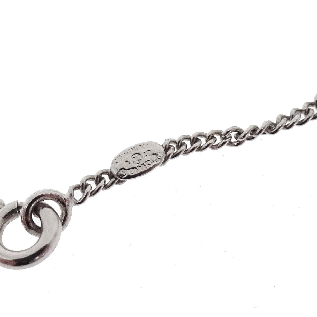Chanel Cc Pendant Metal With Enamel Silver Silver_Plated Necklace Jewelry (Pre-Owned)