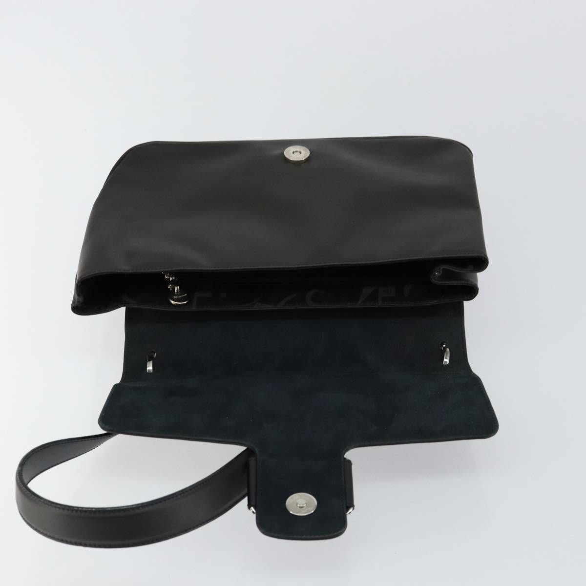 Salvatore Ferragamo Vala Leather Black Leather Bag (Pre-Owned)