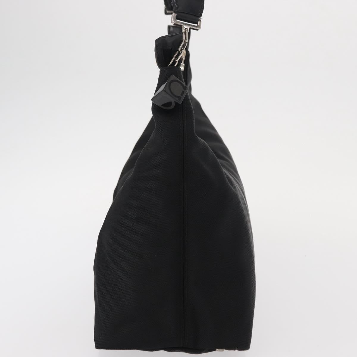 Salvatore Ferragamo Vala Nylon Black Nylon Shoulder Bag Bag (Pre-Owned)