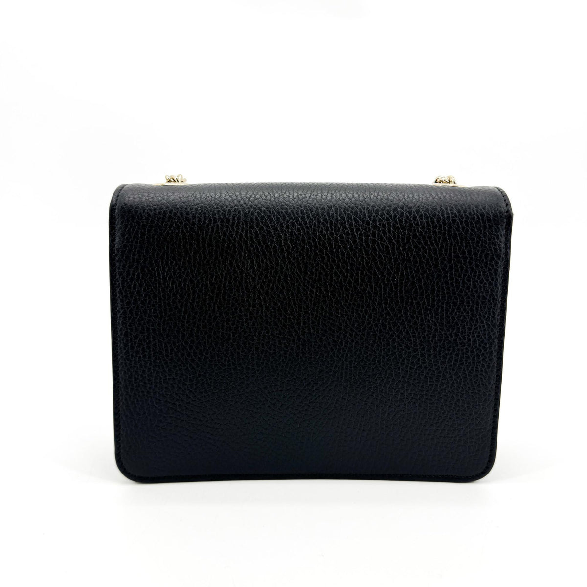 Gucci Interlocking Leather Black Leather Shoulder Bag Bag (Pre-Owned)