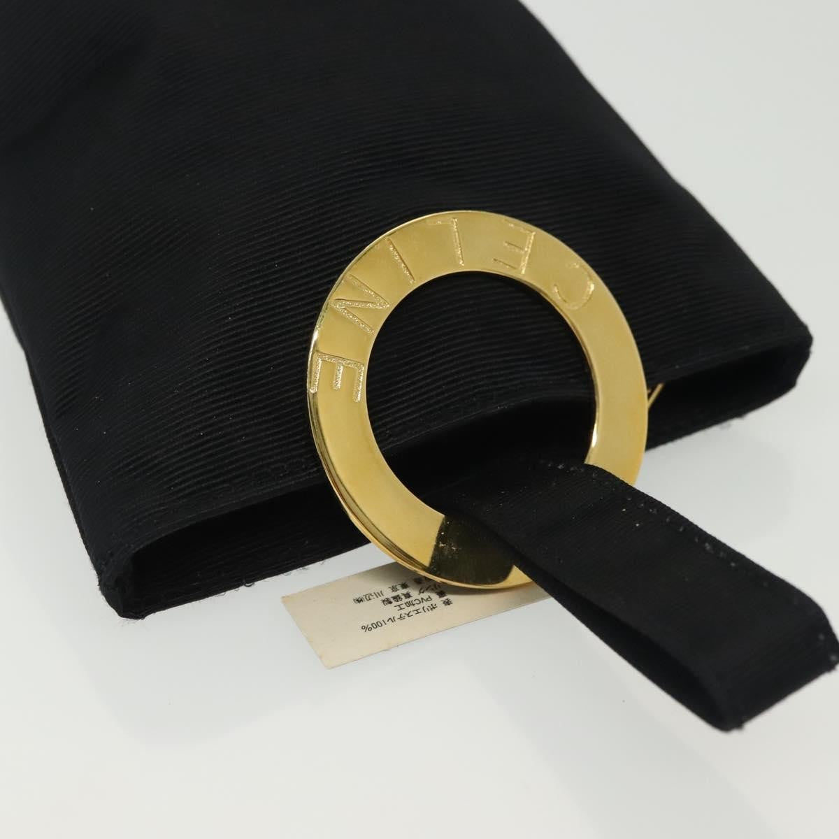 Celine Circle Logo Pouch Nylon Black Nylon Clutche & Pouche Bag (Pre-Owned)