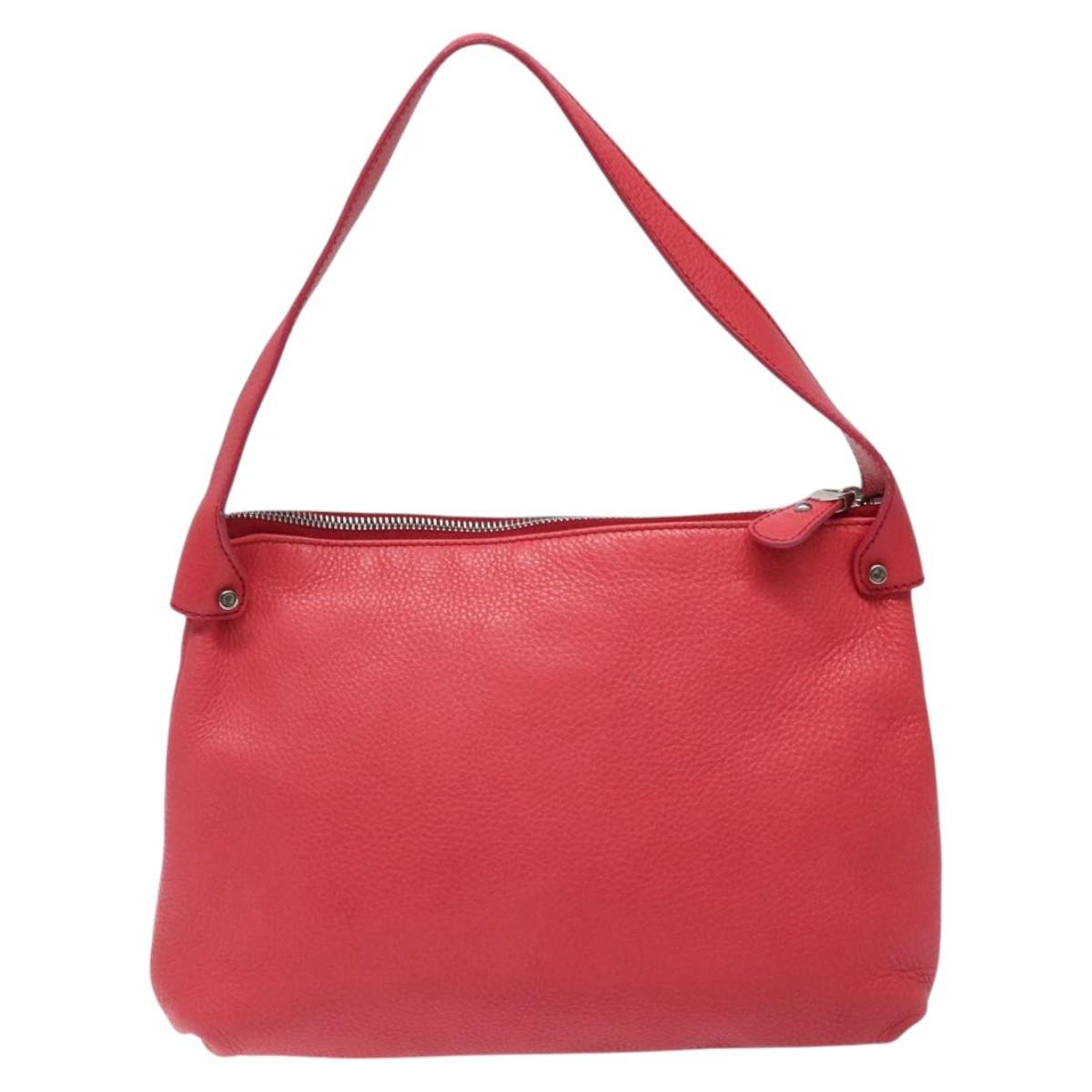 Salvatore Ferragamo Gancini Leather Pink Leather Shoulder Bag Bag (Pre-Owned)