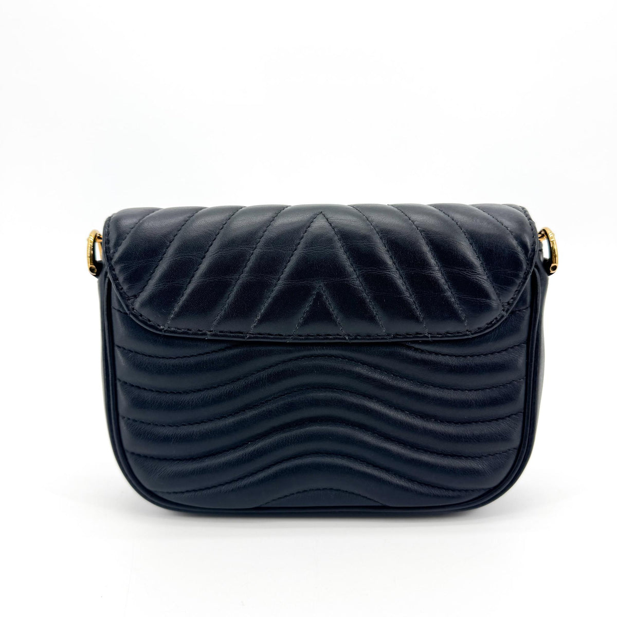 Louis Vuitton New Wave Multi Pochette Quilted Leather Black Leather Clutche & Pouche Bag (Pre-Owned)