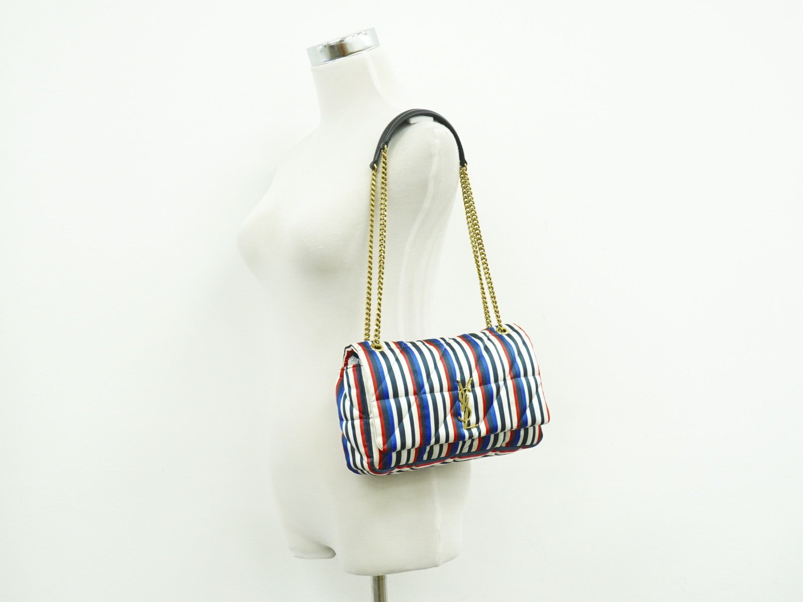 Saint Laurent Jamie Flap Quilted Printed Silk Multicolour Silk Shoulder Bag Bag (Pre-Owned)