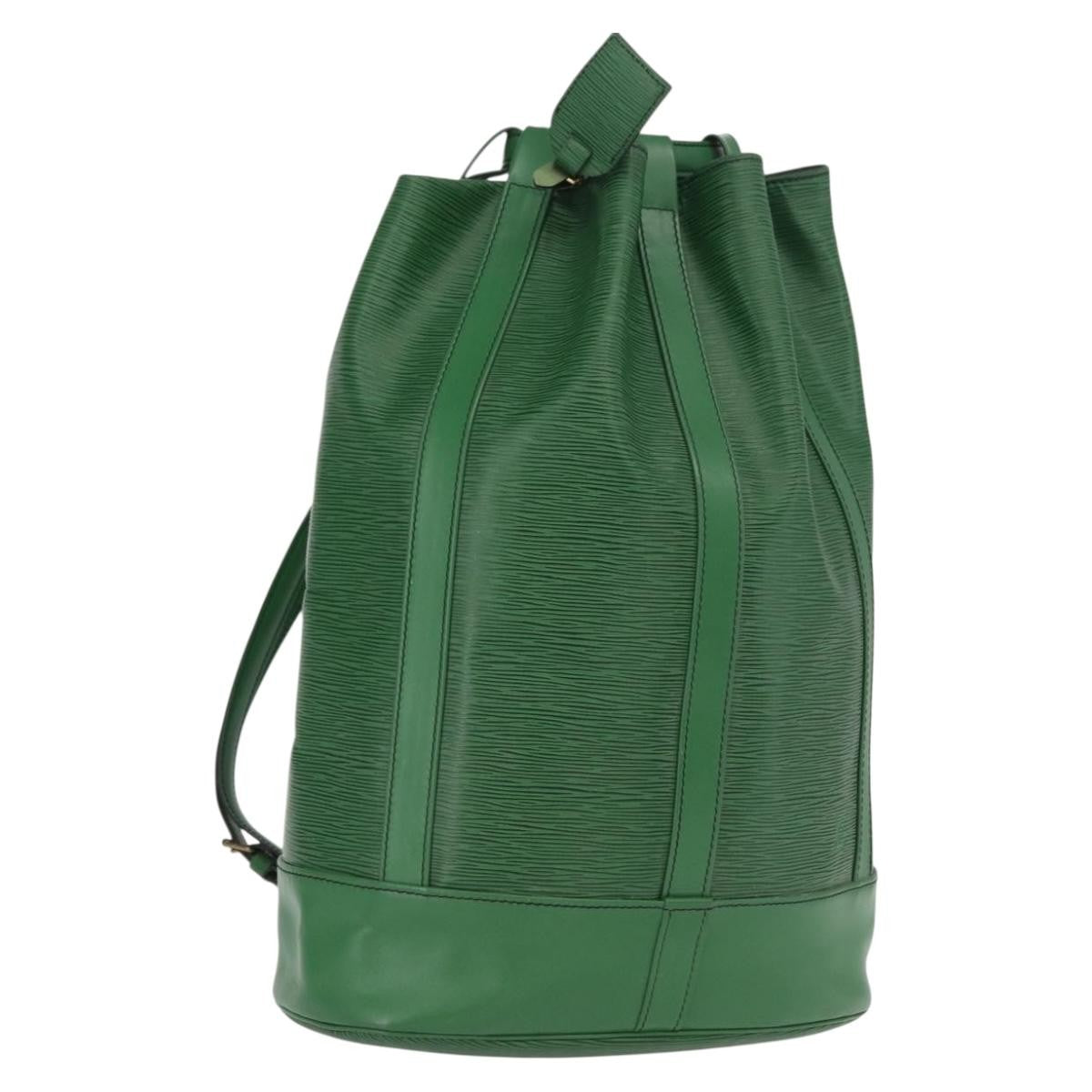 Louis Vuitton Randonnee Epi Leather Green Leather Backpack Bag (Pre-Owned)