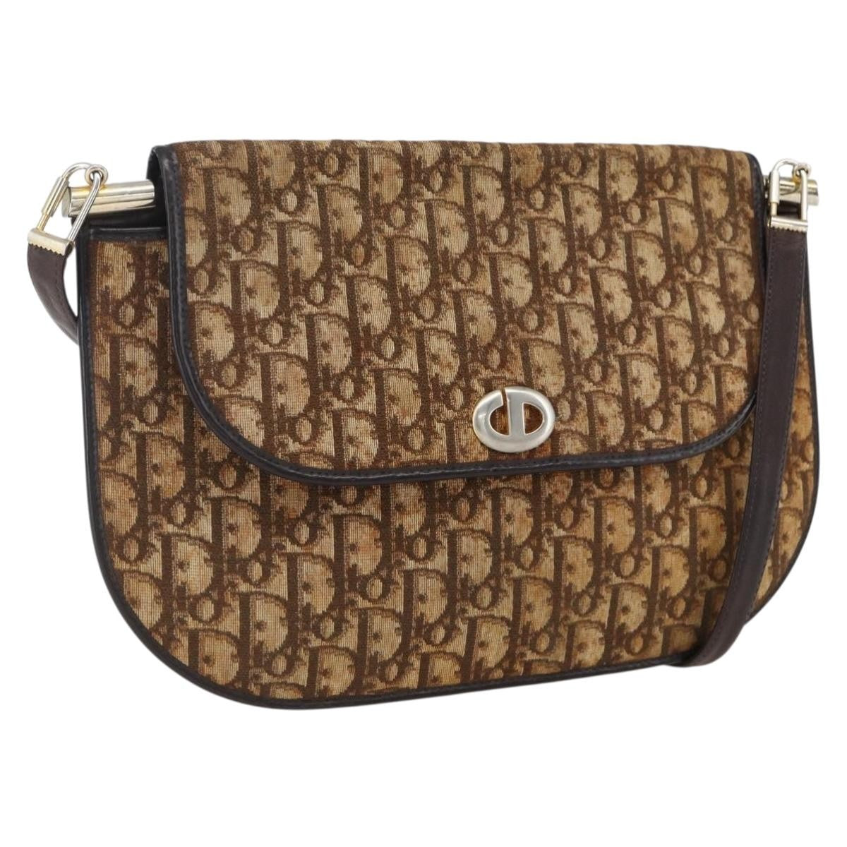 Christian Dior Vintage Trotter Canvas Brown Canvas Shoulder Bag Bag (Pre-Owned)