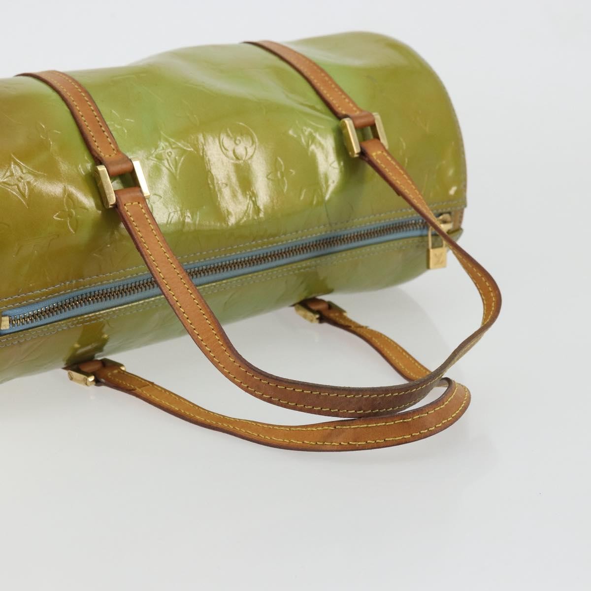 Louis Vuitton Bedford Monogram Vernis Green Patent_Leather Handbag (Pre-Owned)