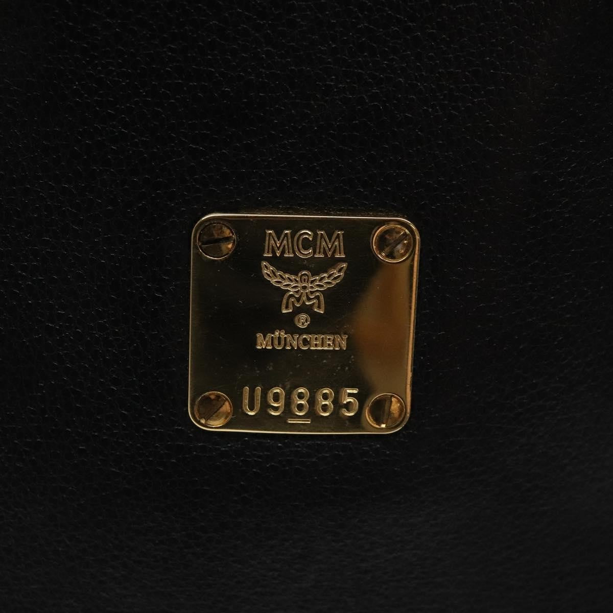 MCM Vintage Leather Black Leather Handbag (Pre-Owned)