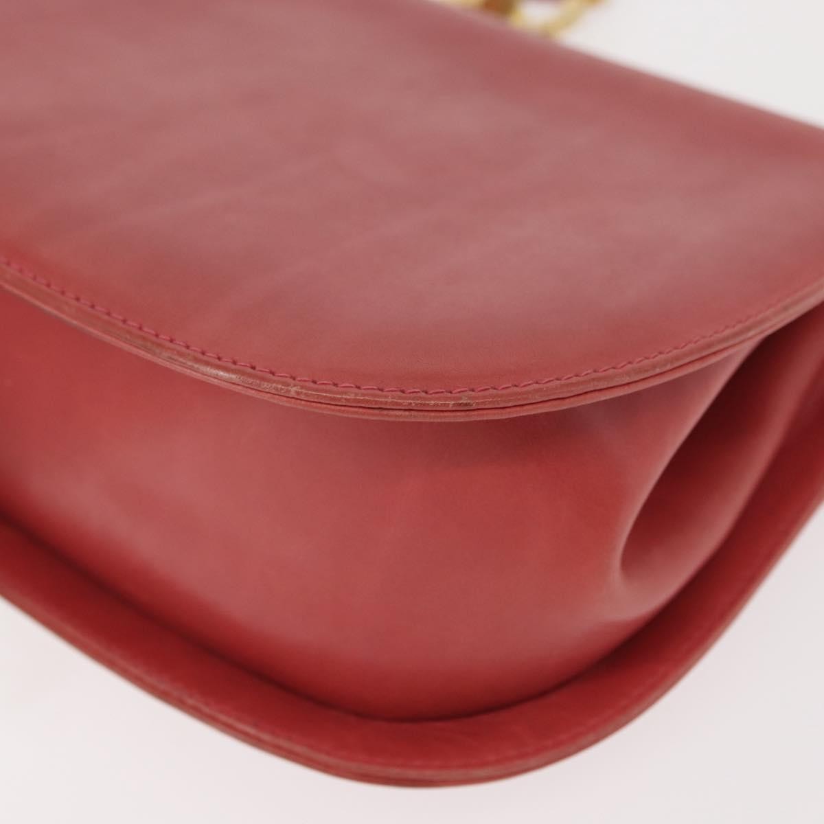 Salvatore Ferragamo Gancini Leather Pink Leather Shoulder Bag Bag (Pre-Owned)