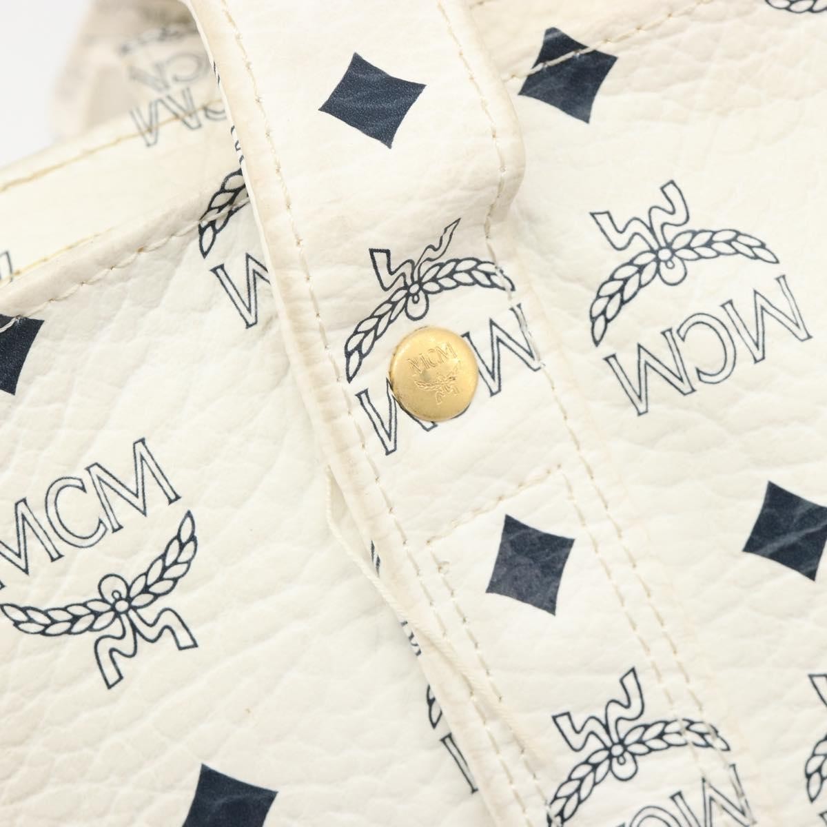 MCM Vintage Leather White Leather Shoulder Bag Bag (Pre-Owned)