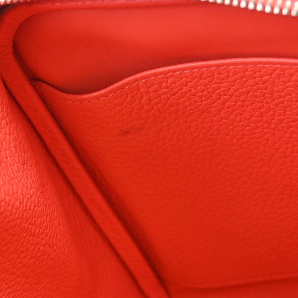 Hermes Lindy Clemence Red Leather Shoulder Bag Bag (Pre-Owned)