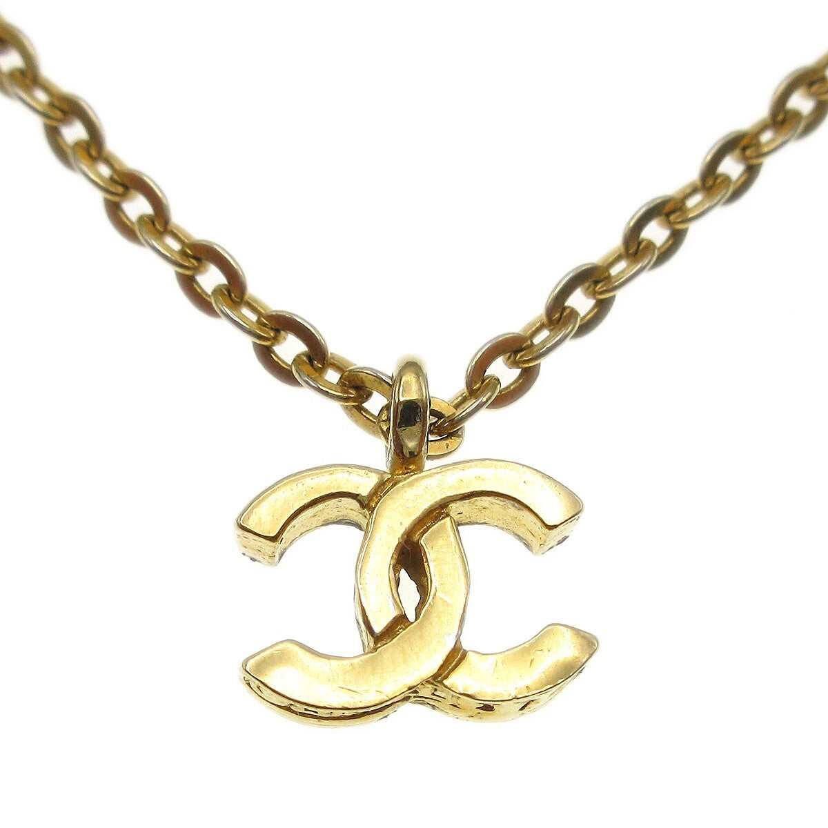 Chanel Vintage Cc Pendent Plated Metal Gold Gold_Plated Jewelry (Pre-Owned)