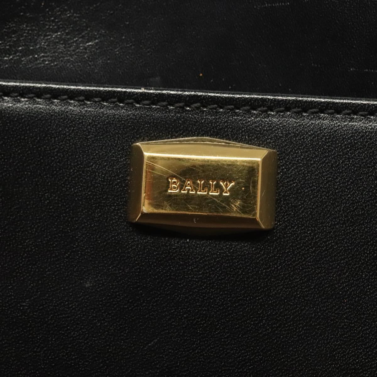 Bally Vintage Leather Black Leather Shoulder Bag Bag (Pre-Owned)