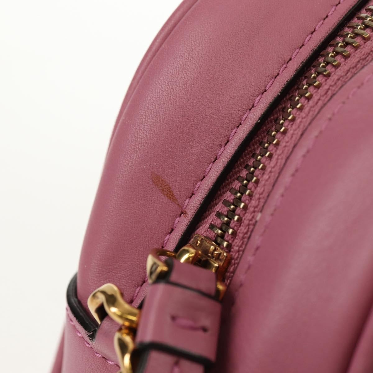 Salvatore Ferragamo Gancini Leather Pink Leather Shoulder Bag Bag (Pre-Owned)