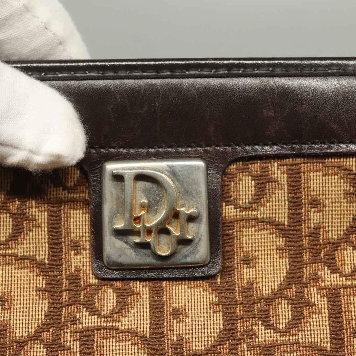 Christian Dior Vintage Trotter Canvas Brown Canvas Bag (Pre-Owned)