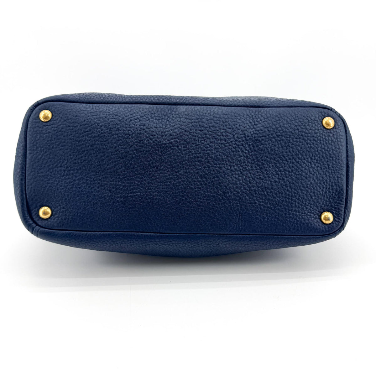 Prada Tote Vitello Daino Vitello Daino Navy Calfskin Tote Bag Bag (Pre-Owned)