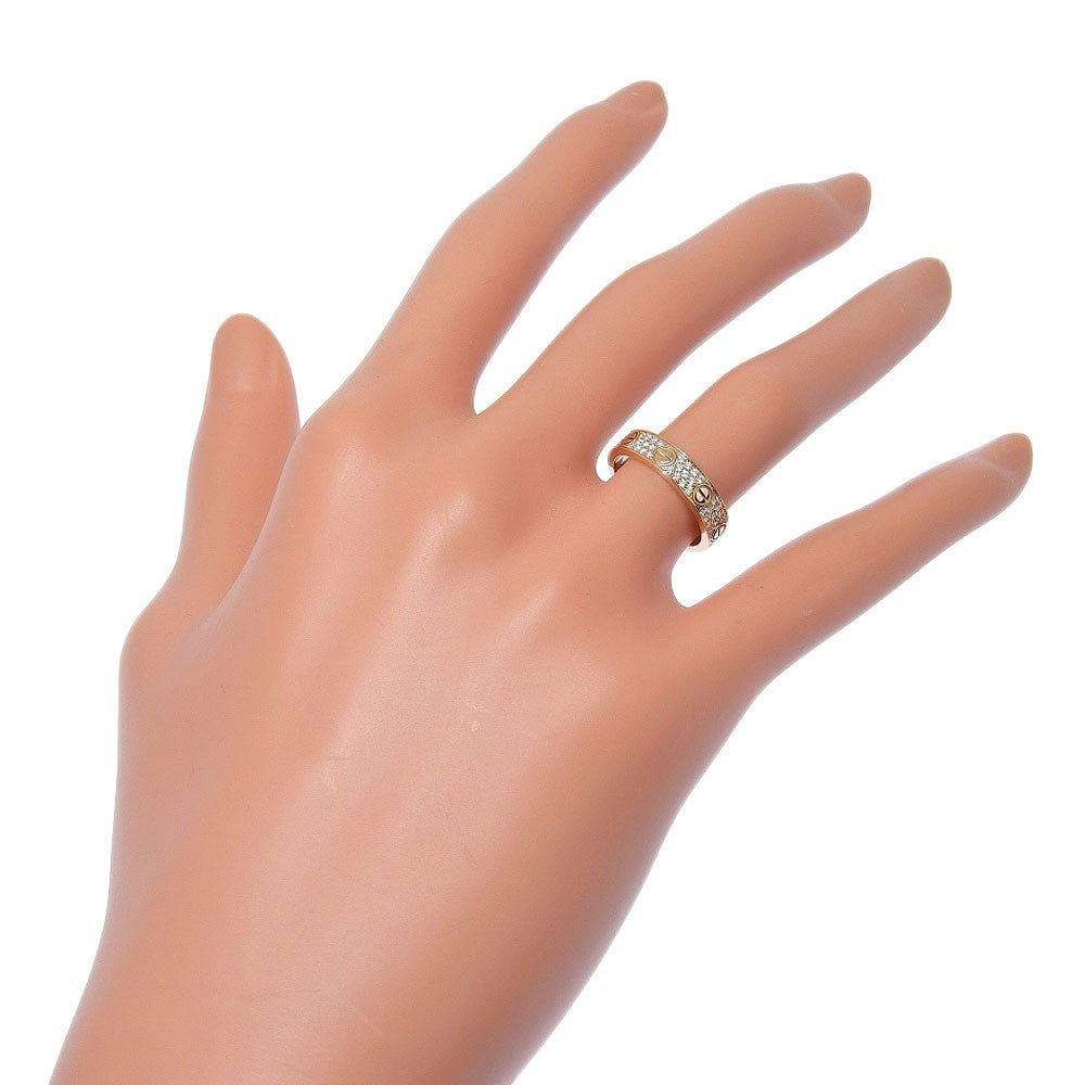 Cartier Love Wedding Band Pave Diamonds 18K Yellow Gold And Diamonds Gold Pink_Gold Ring Jewelry (Pre-Owned)