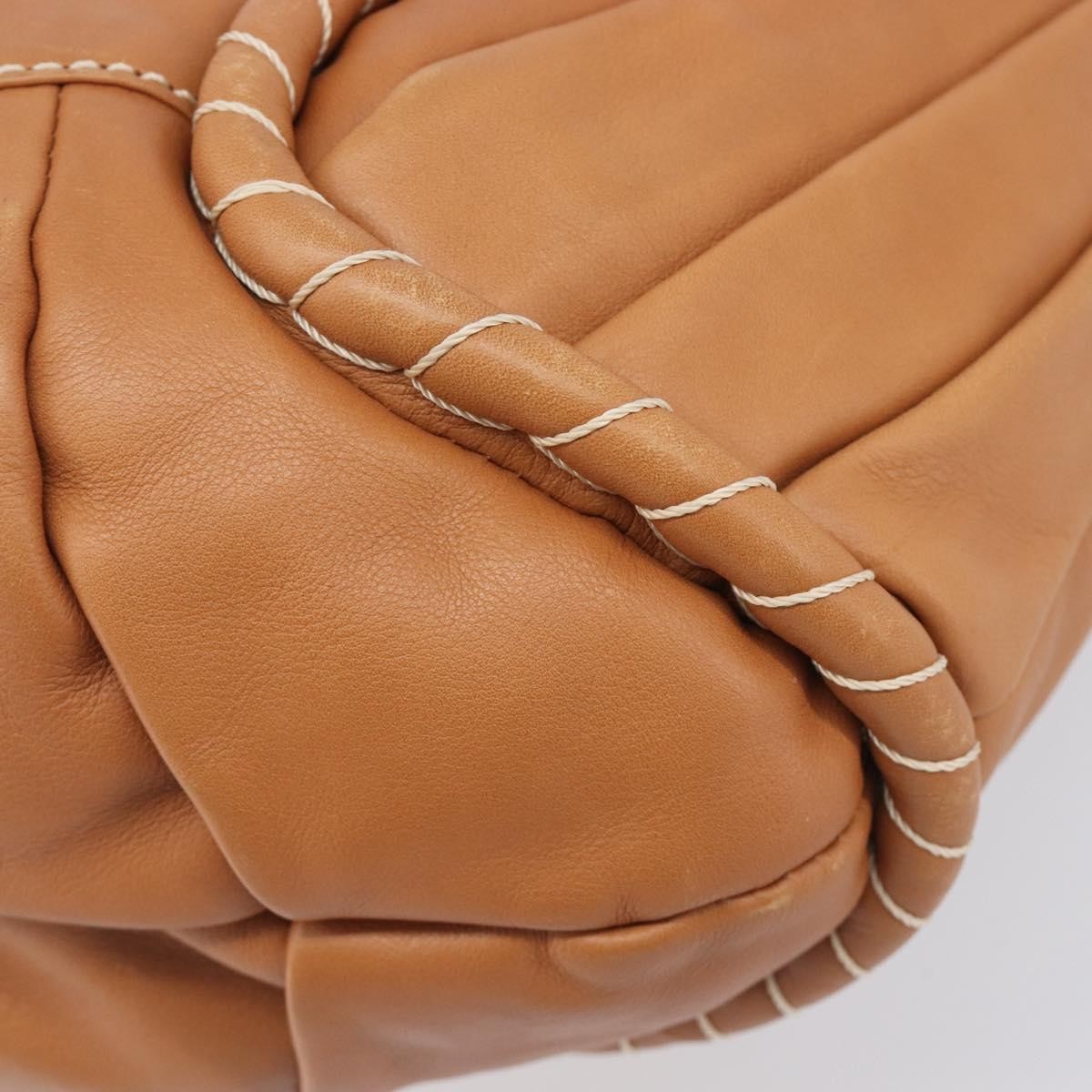 Celine Shoulder Leather Brown Leather Shoulder Bag Bag (Pre-Owned)