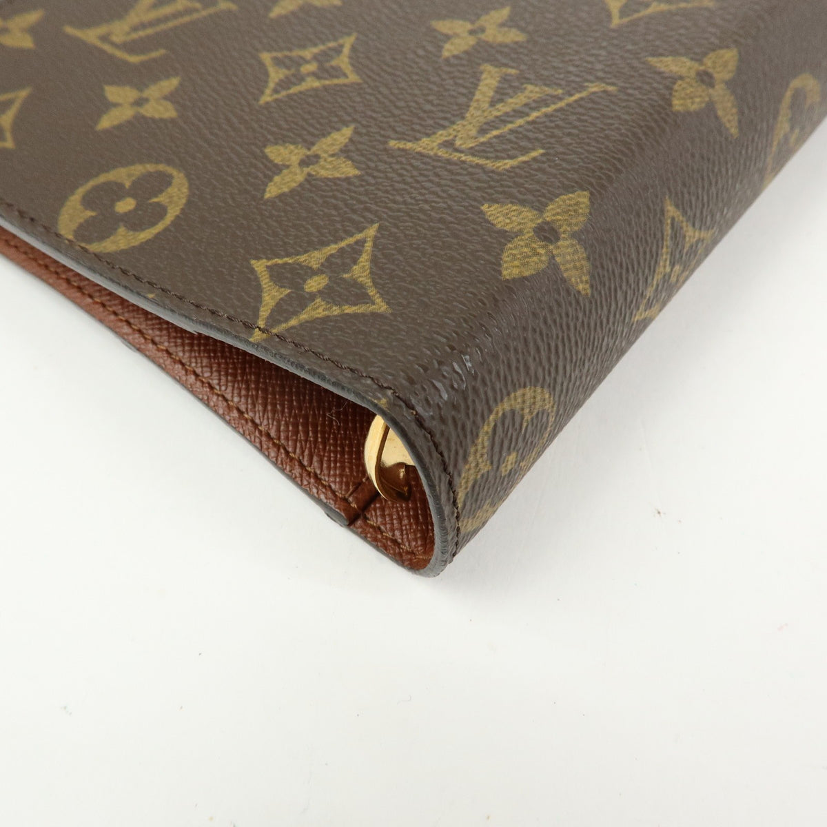 Louis Vuitton Ring Agenda Cover Monogram Canvas Brown Canvas Briefcase Bag (Pre-Owned)
