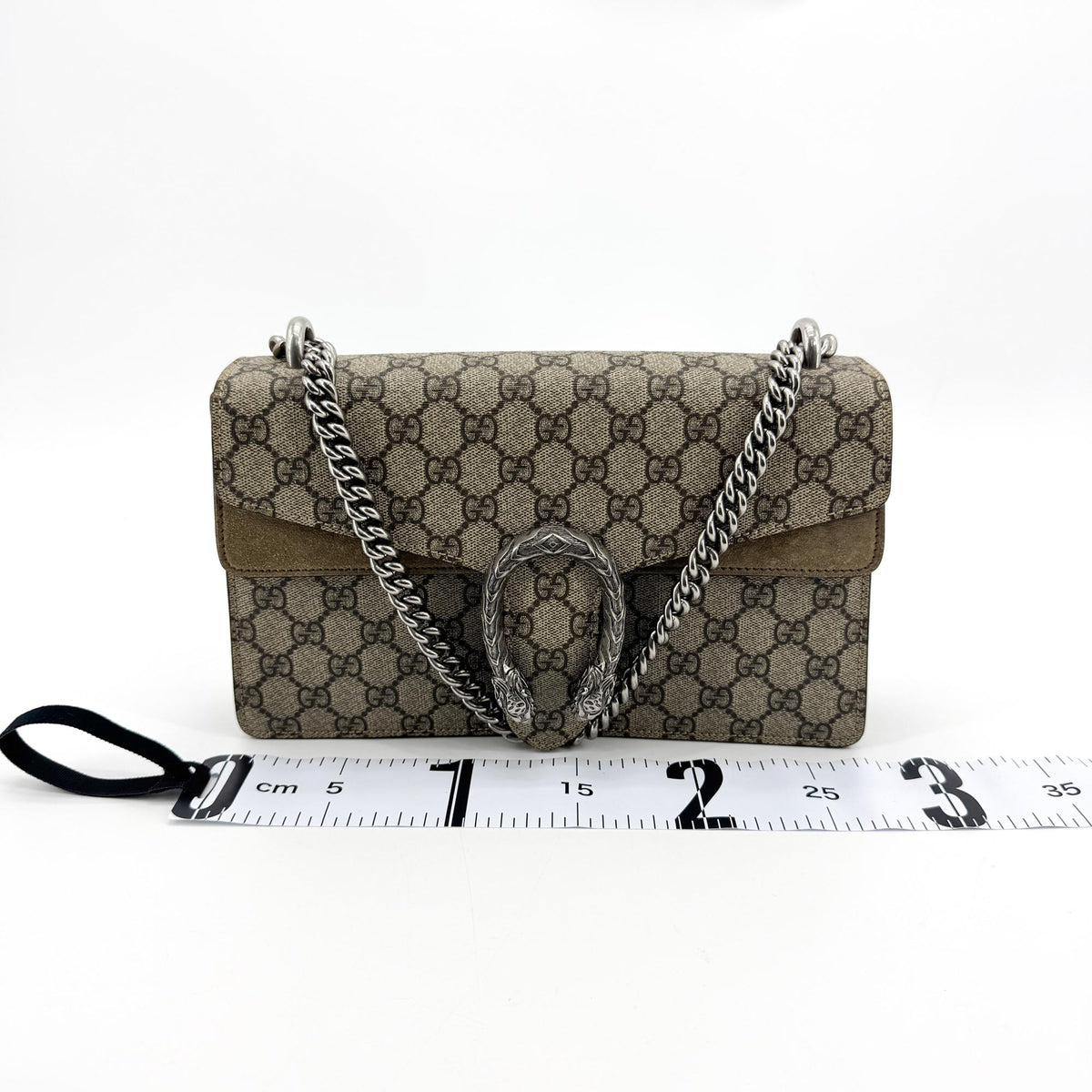 Gucci Dionysus Gg Coated Canvas Brown Suede Handbag (Pre-Owned)
