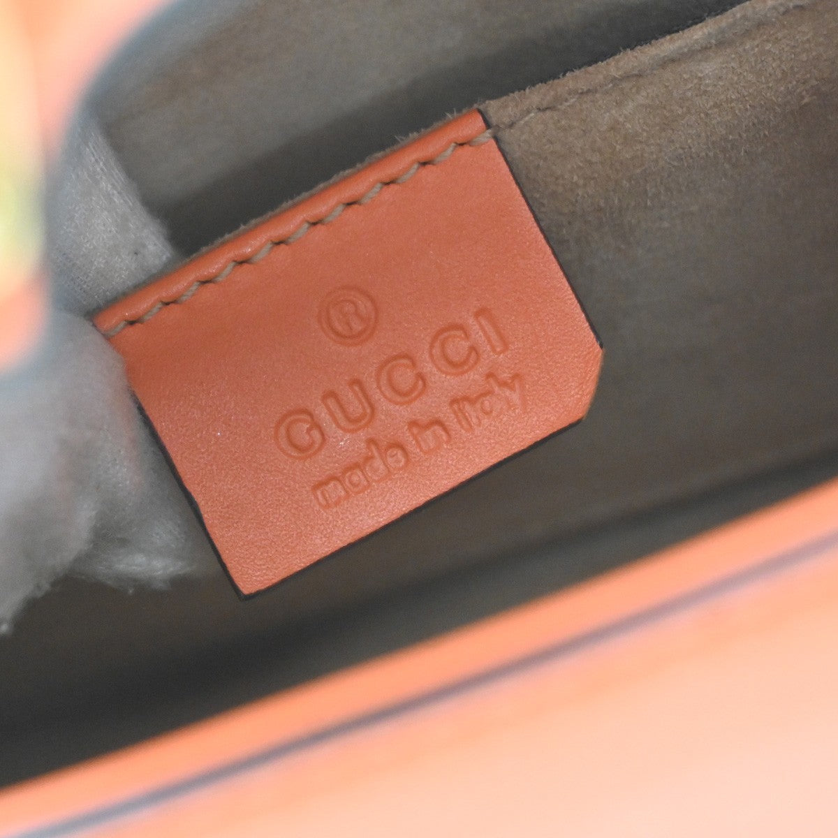 Gucci Sylvie Leather Orange Leather Handbag (Pre-Owned)