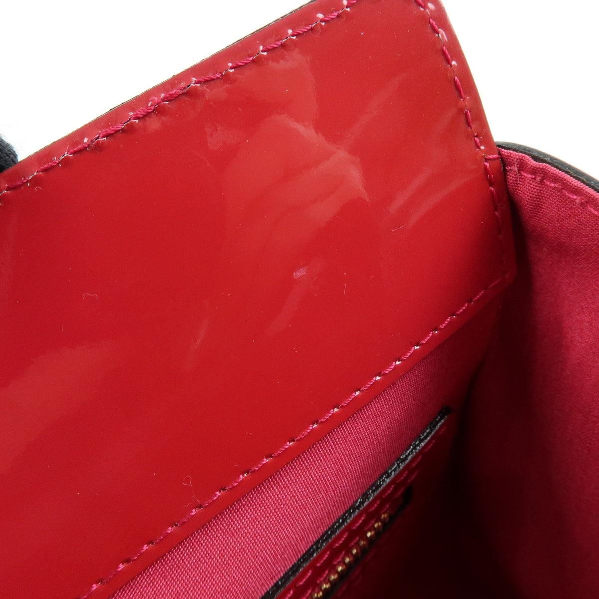 Louis Vuitton Catalina Monogram Vernis Red Patent_Leather Handbag (Pre-Owned)