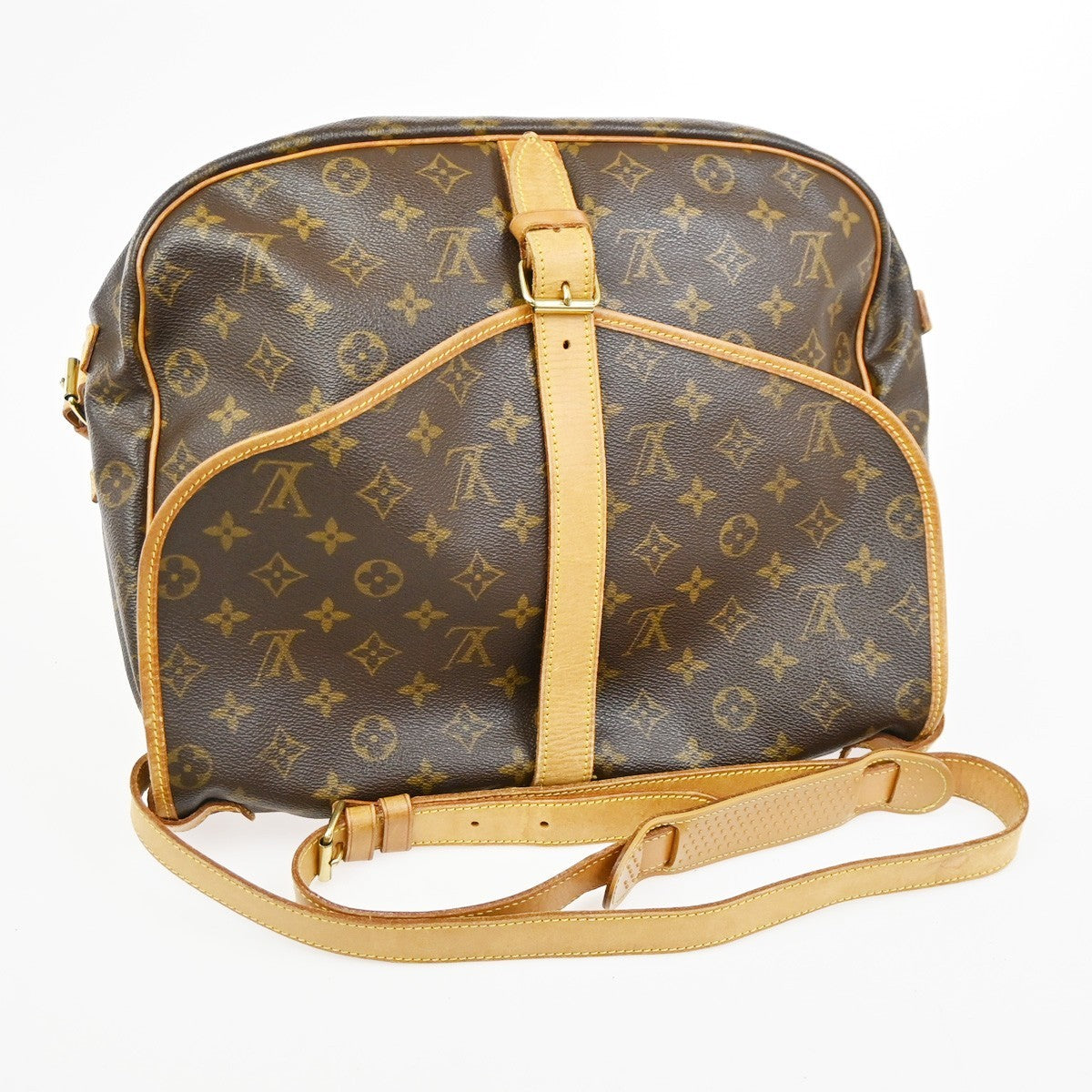Louis Vuitton Saumur Monogram Brown Canvas Shoulder Bag Bag (Pre-Owned)