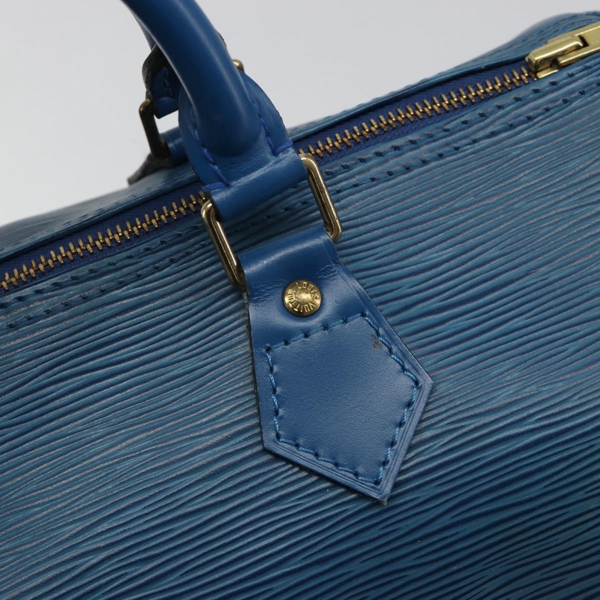 Louis Vuitton Speedy Epi Leather Blue Leather Handbag (Pre-Owned)
