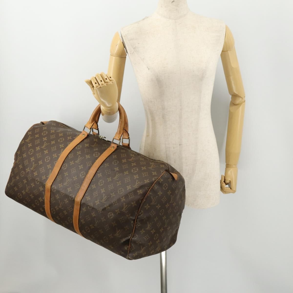 Louis Vuitton Keepall Monogram Canvas Brown Canvas Travel Bag Bag (Pre-Owned)