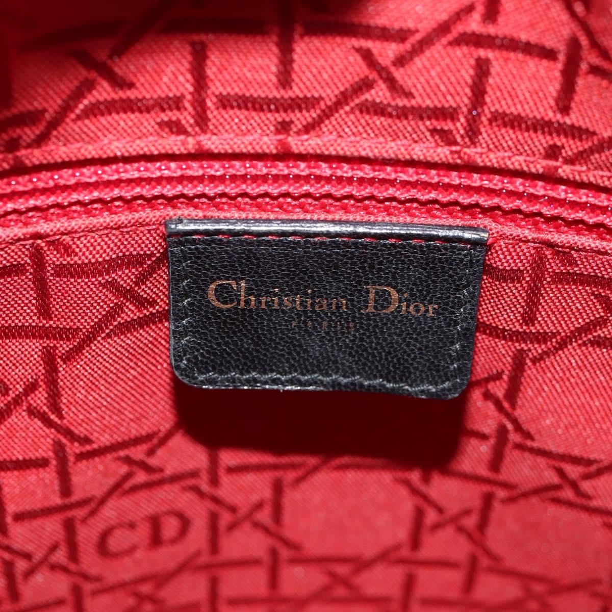 Christian Dior Lady Dior Leather Black Leather Handbag (Pre-Owned)