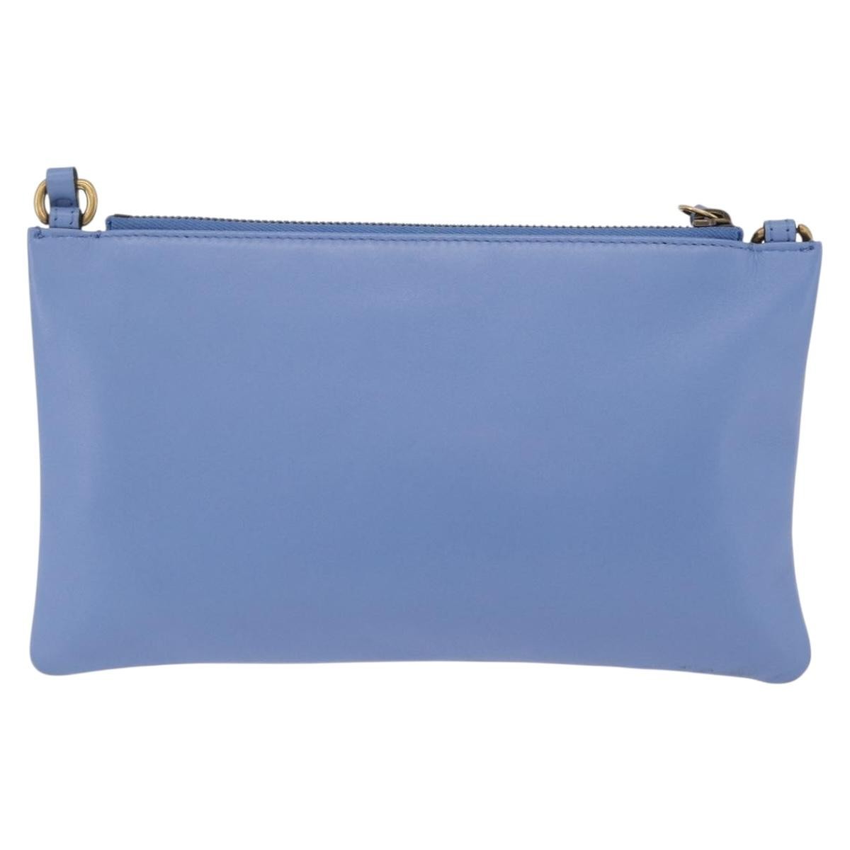 Gucci Gg Marmont Double Matelasse Leather Blue Leather Crossbody Bag Bag (Pre-Owned)
