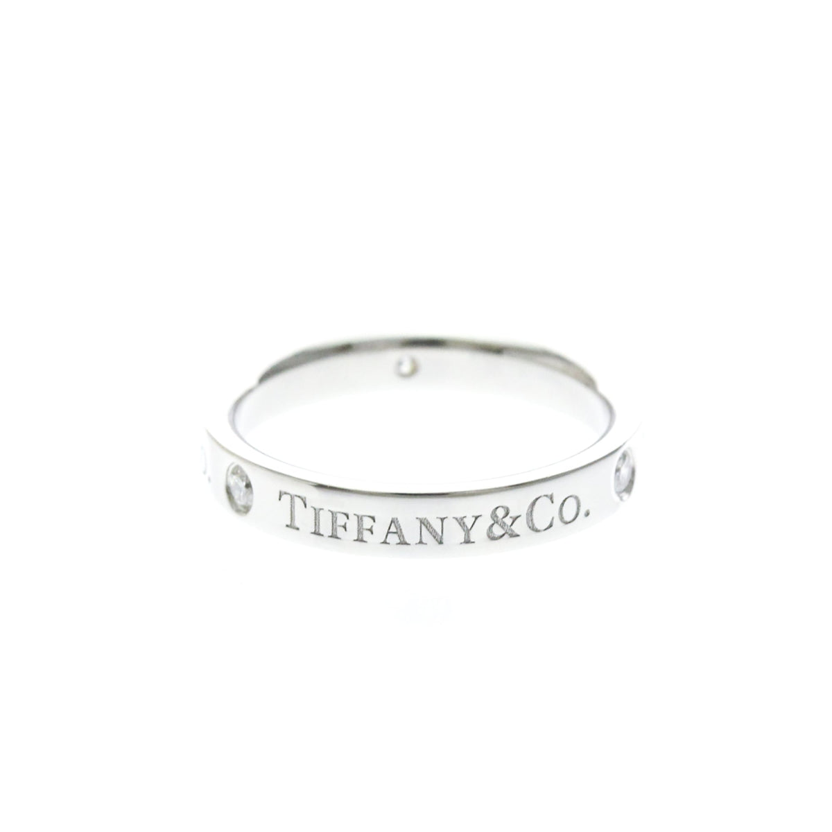 Tiffany & Co. Flat Platinum Silver Platinum Ring Jewelry (Pre-Owned)