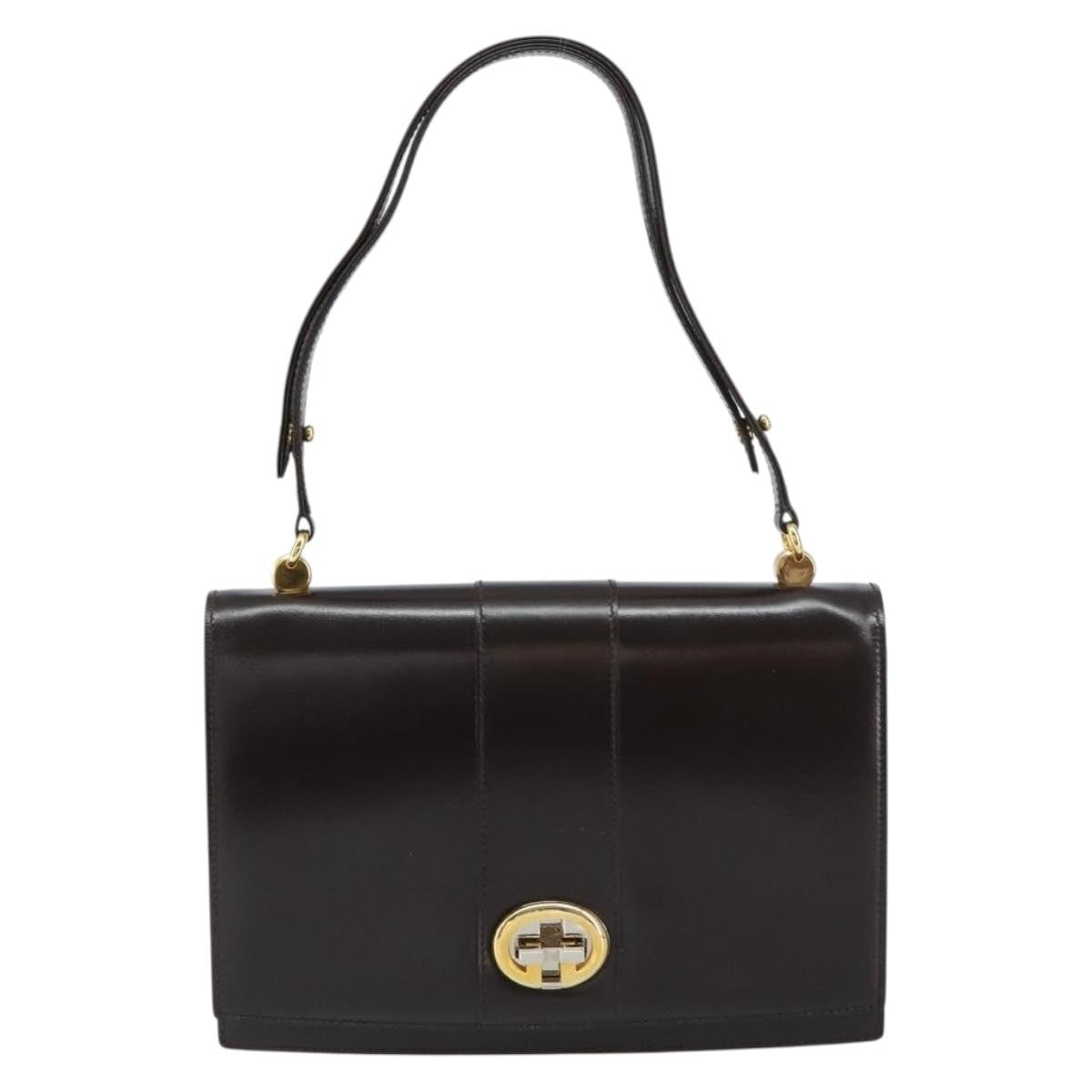 Gucci Vintage Leather Brown Leather Shoulder Bag Bag (Pre-Owned)