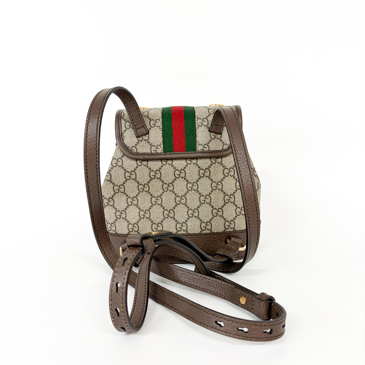 Gucci Ophidia Gg Coated Canvas And Leather Beige Canvas Shoulder Bag Bag (Pre-Owned)