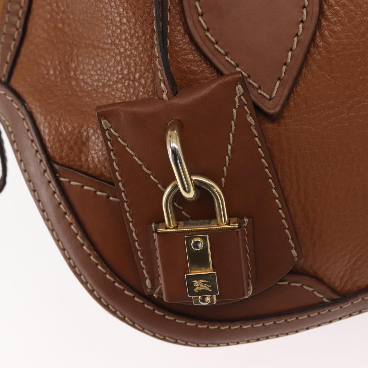 Burberry Orchard Smooth Leather Brown Leather Handbag (Pre-Owned)