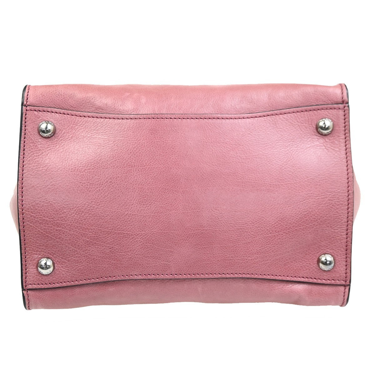 Prada Double Zip Lux Convertible Saffiano Leather Pink Leather Tote Bag Bag (Pre-Owned)