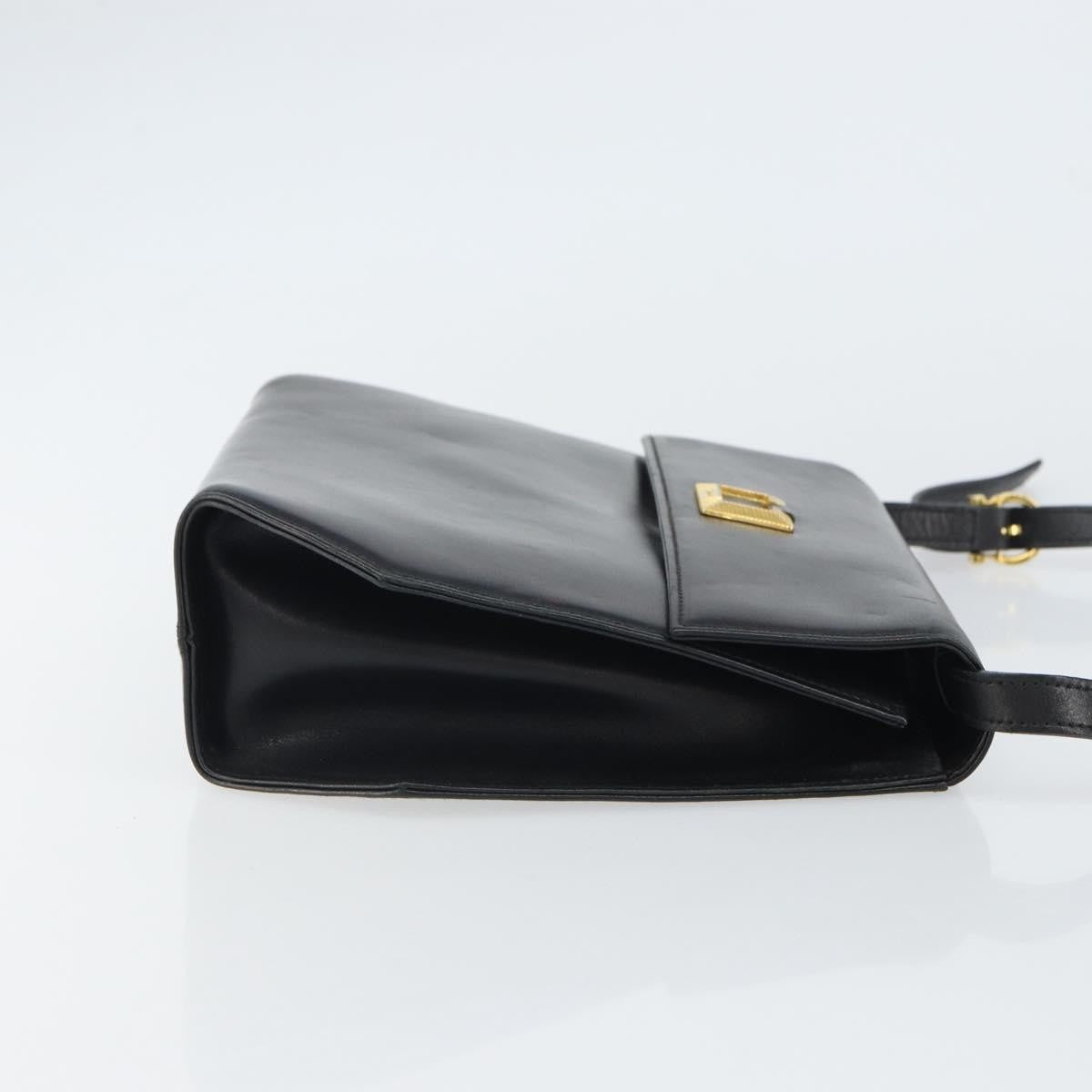 Salvatore Ferragamo Vintage Leather Black Leather Shoulder Bag Bag (Pre-Owned)