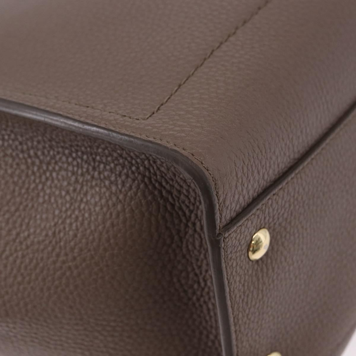 Salvatore Ferragamo Amy Tote Pebbled Leather Beige Leather Tote Bag Bag (Pre-Owned)