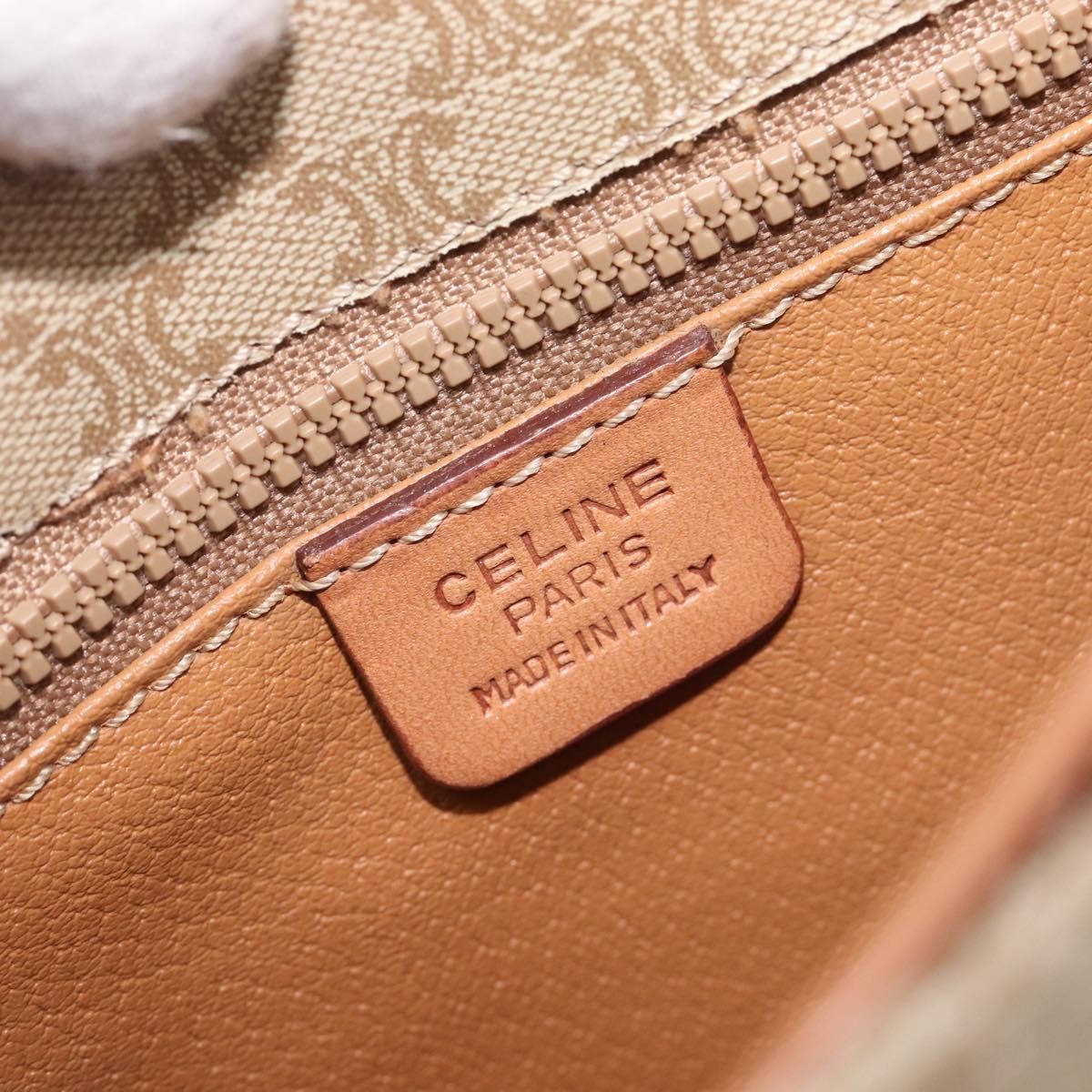 Celine Macadam Shoulder Canvas Beige Canvas Crossbody Bag Bag (Pre-Owned)