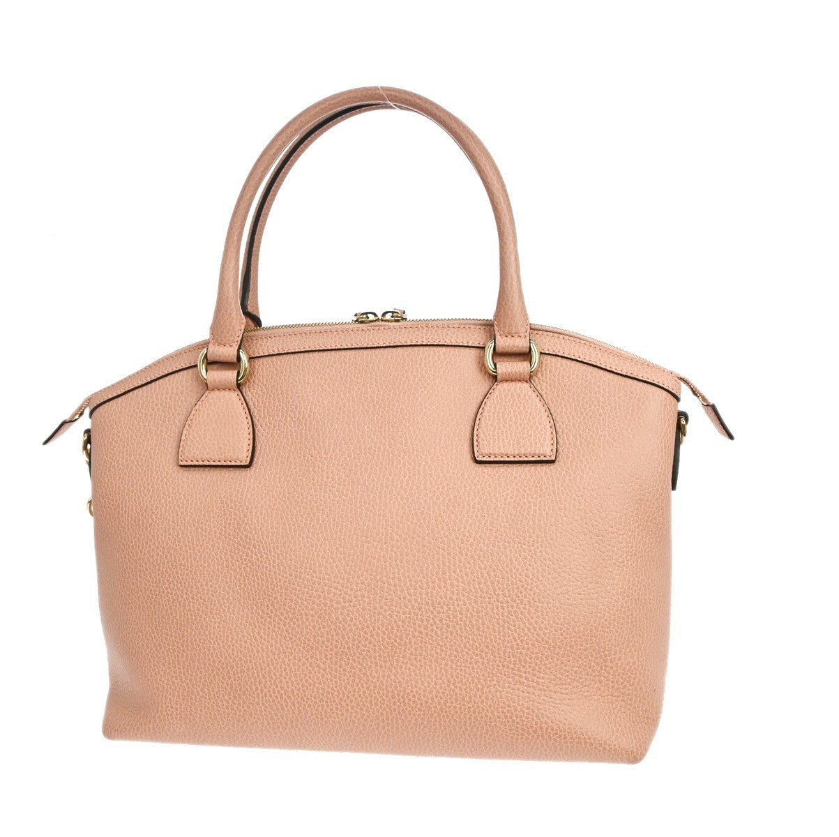 Gucci Gg Charm Convertible Dome Satchel Leather Pink Leather Handbag (Pre-Owned)