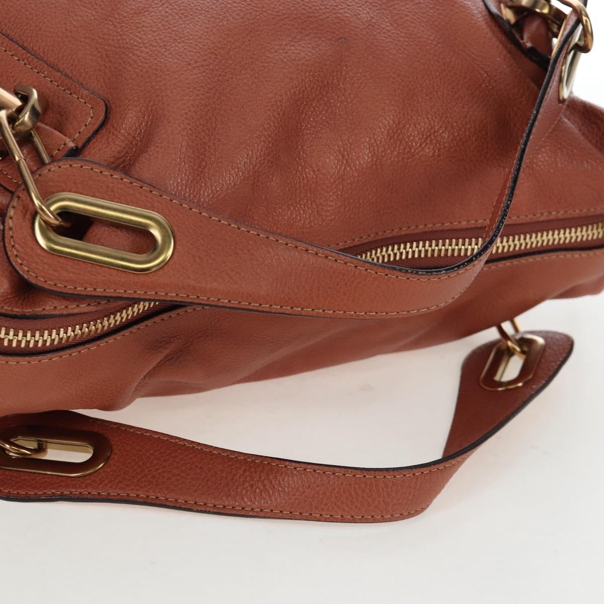 Chloe Paraty Quilted Leather Brown Leather Handbag (Pre-Owned)