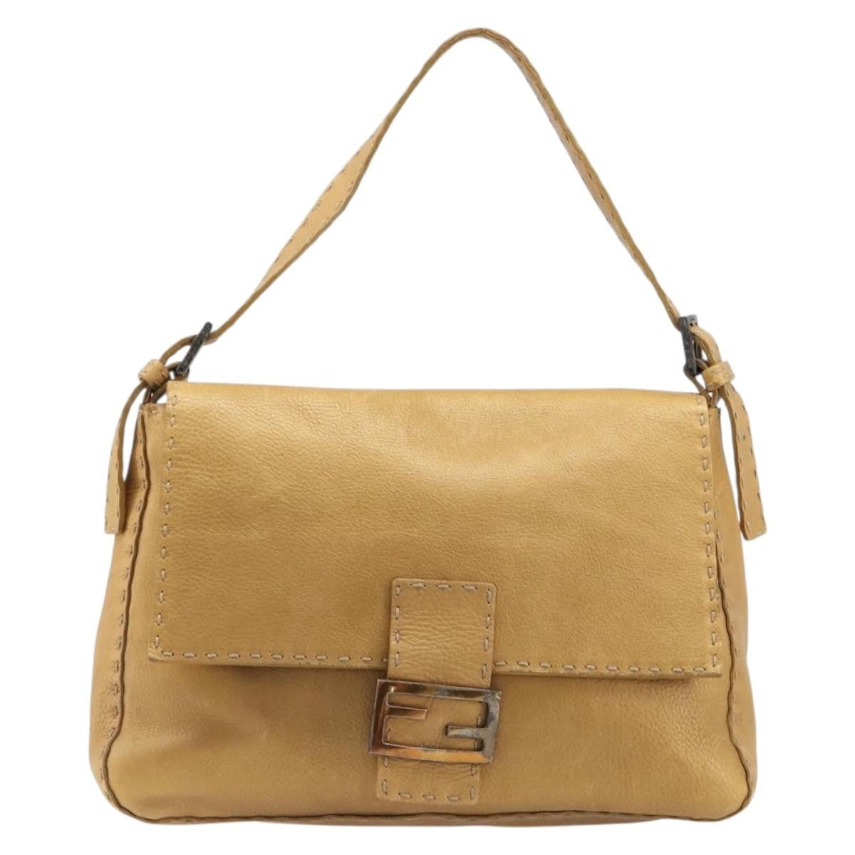 Fendi Selleria Leather Brown Leather Shoulder Bag Bag (Pre-Owned)